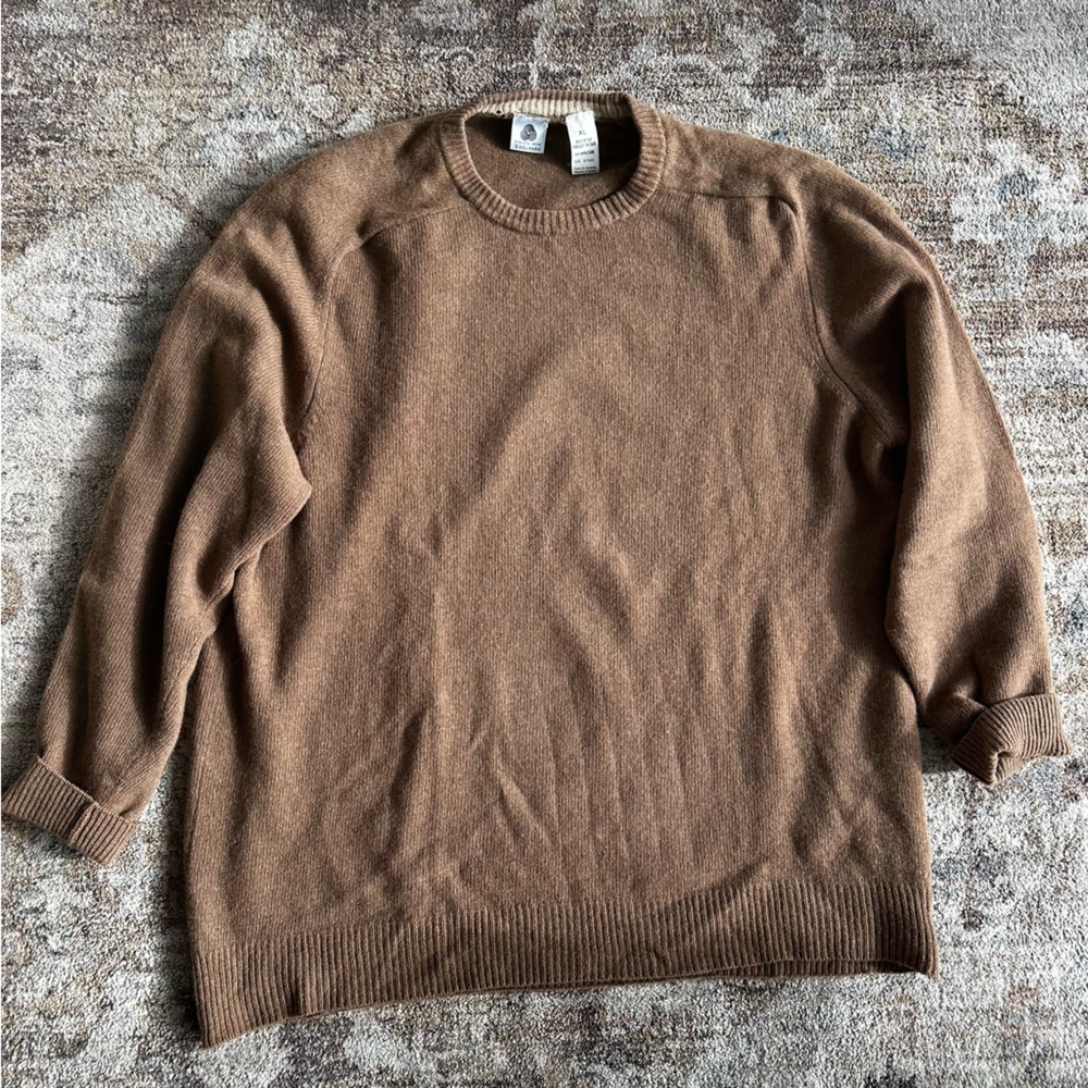 Made in Italy Camel Brown 100% Wool Sweater